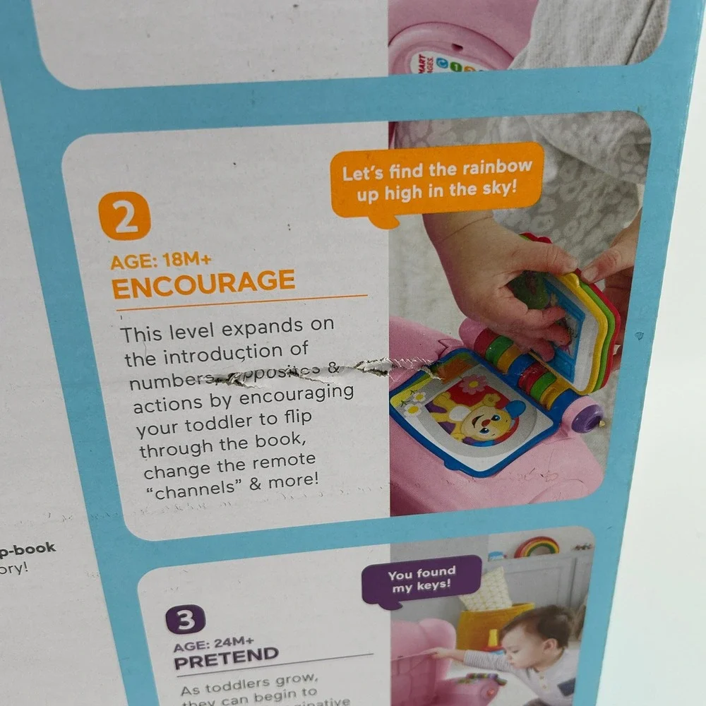 Fisher-Price Laugh & Learn Smart Stages Chair Pink Toddler Musical Toy 12M+ NEW